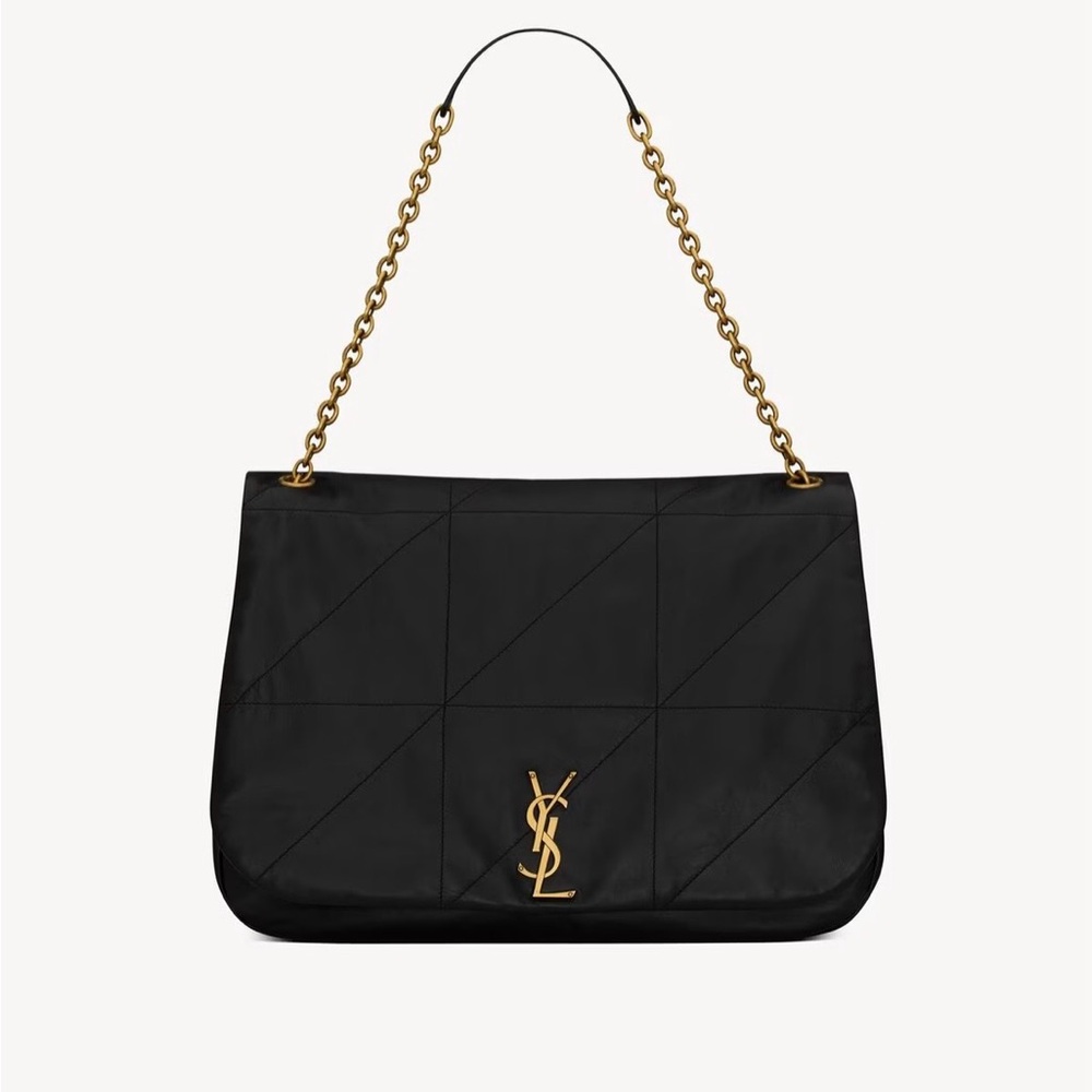 Yves Saint Laurent Black Bag with Gold Chain Accent
